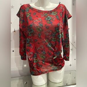 Free People Drock Street Floral Ruffle Top